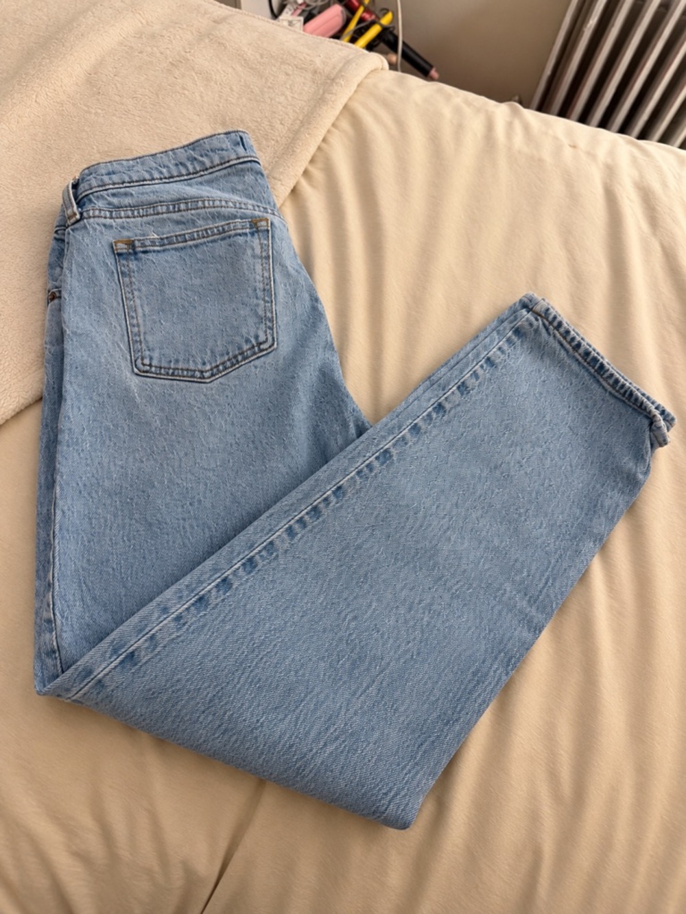 Abercrombie & Fitch Light Blue Straight Curve Love Jeans